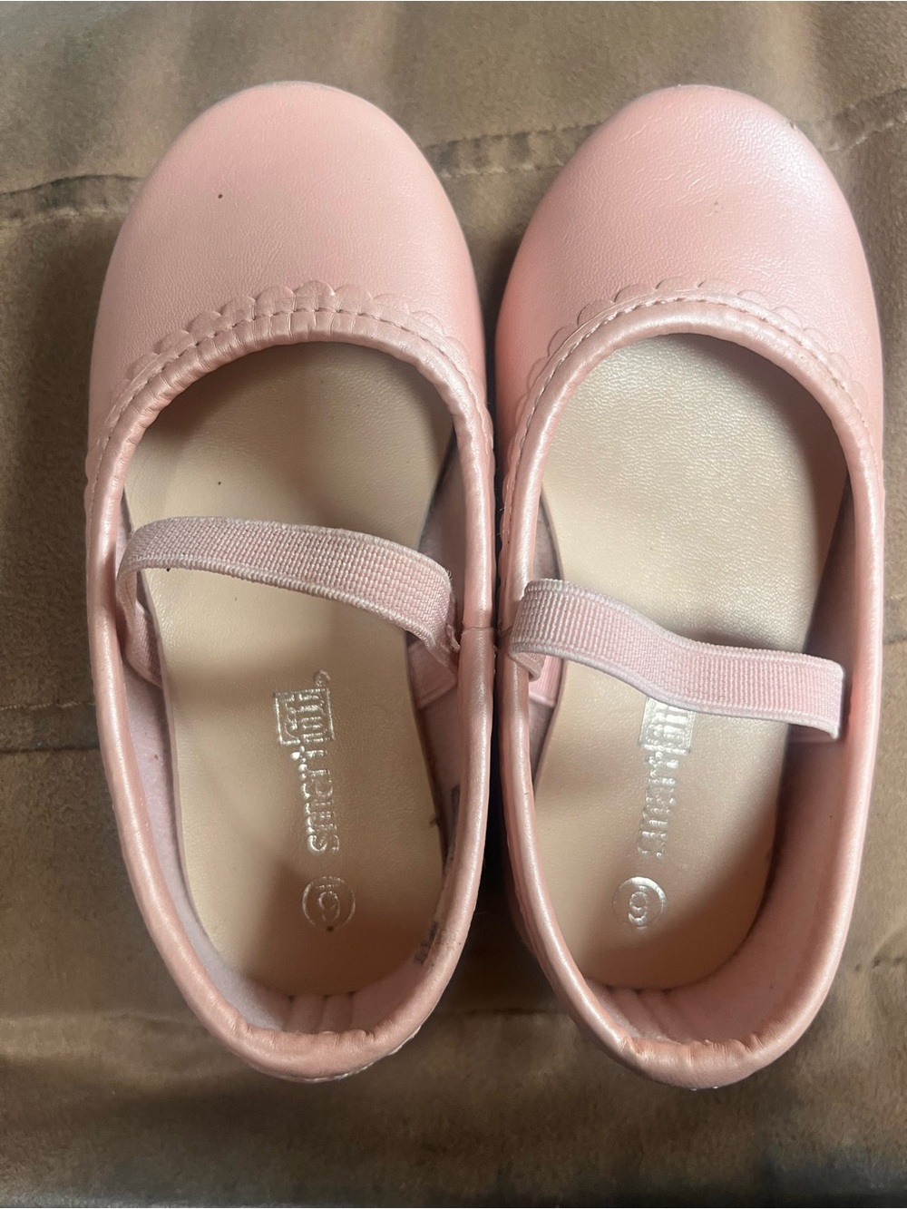 Girls' Pink Mary Jane Ballet Flats - Comfort Strap